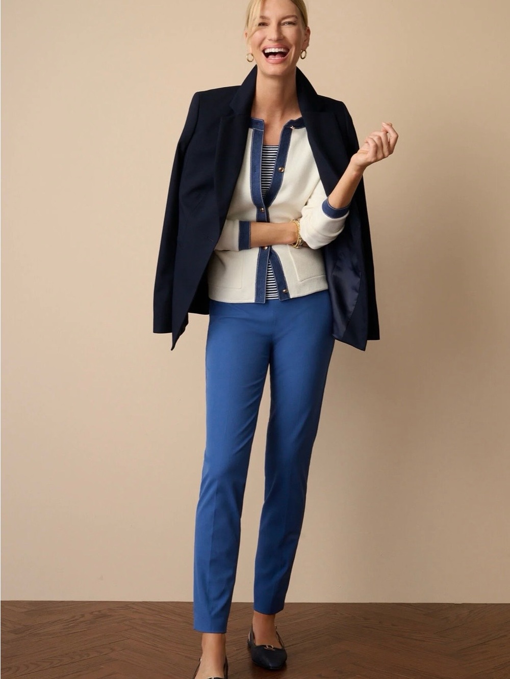 Talbots Chatham Side Zip Dress Pants in Blue